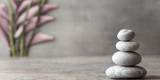 spa like with rocks stacked