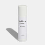 Tallow Me Pretty's handcrafted Rescue Balm Stick for dry and irritated skin, image on a clean white background standing upright.