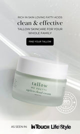 the #1 selling ageless cloud cream tallow moisturizer with grass-fed and grass-finished tallow, for anti-aging, sun damage, fine line, wrinkles and crows feet, acne and hydration