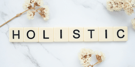 word holistic in wooden blocks