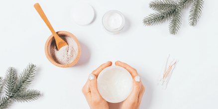 hands with winter product photo