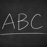ABC on a chalk board