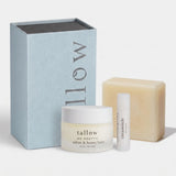 Christmas gifts for wife: gift box with Tallow and Honey Balm, a tallow soap bar and creamsicle lip balm
