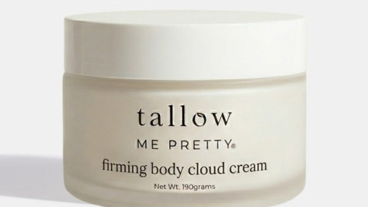Body cloud cream for hydration: jar of Firming Body Cloud Cream on a white background