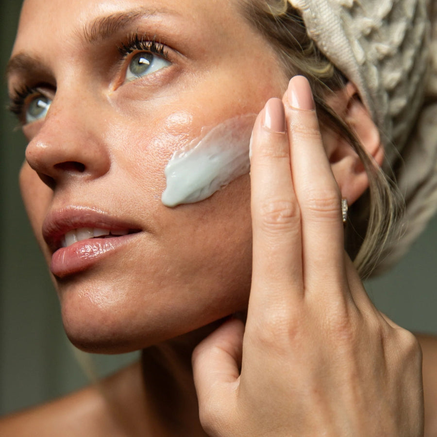 Ageless Cloud Cream application — woman's morning routine