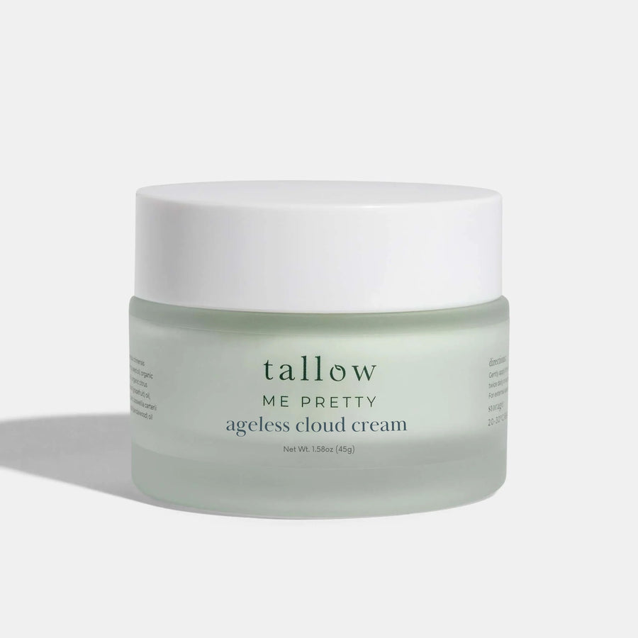 Ageless Cloud Cream grass-fed tallow face cream for the appearance of fine lines and wrinkle-prone dry skin