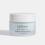 Ageless Cloud Cream anti-aging moisturizer with grass-fed tallow in a jar on a white background