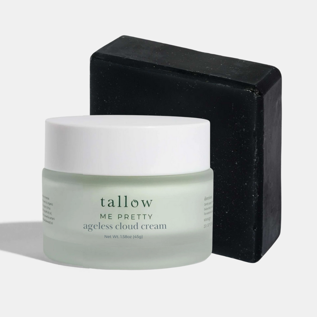 best grass-fed tallow for acne prone skin, clarifying set