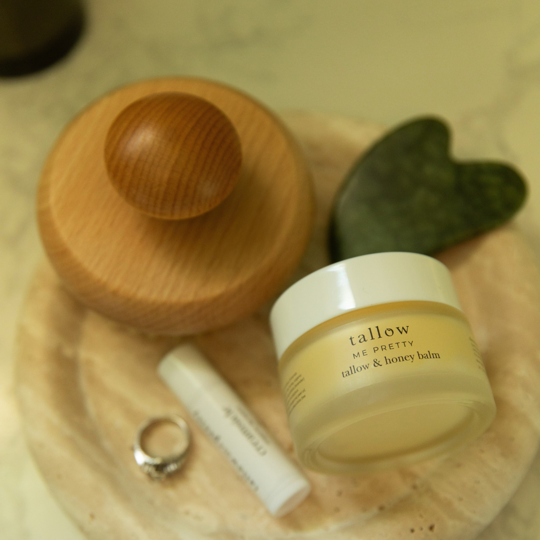 grass-fed tallow and honey balm for eczema relief