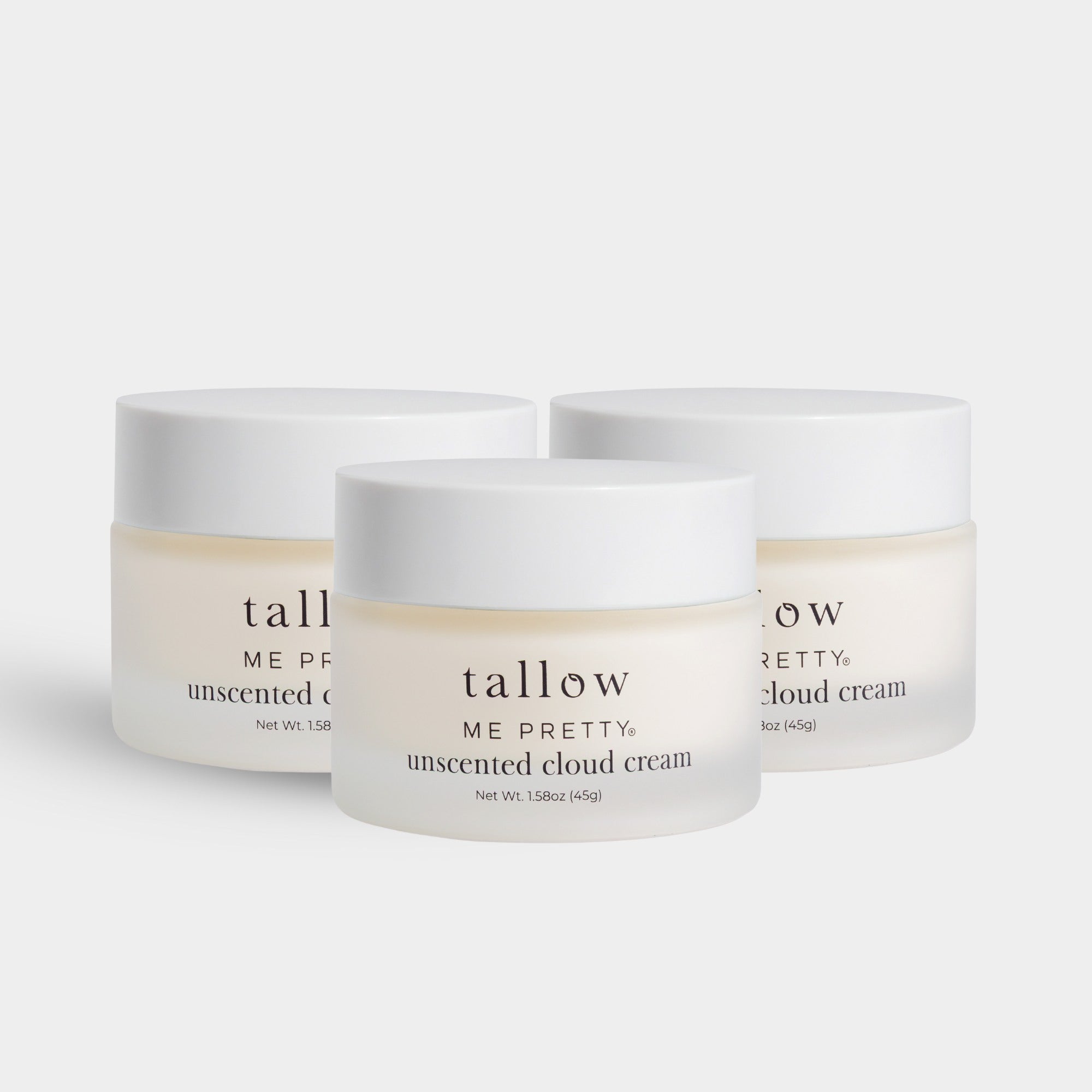 unscented grass-fed tallow trio for sensitive skin, eczema and babies, number one tallow for sensitive skin.